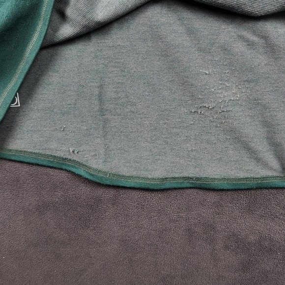 Voormi 1/4 Zip Sweater Mens XL Green Wool Blend Pullover Fleece Sweatshirt USA - Picture 3 of 8